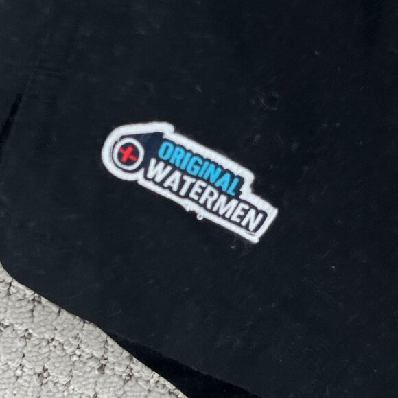 Vintage Original Waterman Shorts Mens Medium M Black Drawstring Outdoor Cotton - Picture 4 of 8